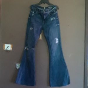 7 FOR ALL MANKIND SZ 27 DISTRESSED JEANS